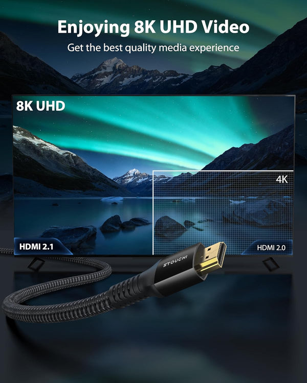 8K HDMI 2.1 Cable, Black