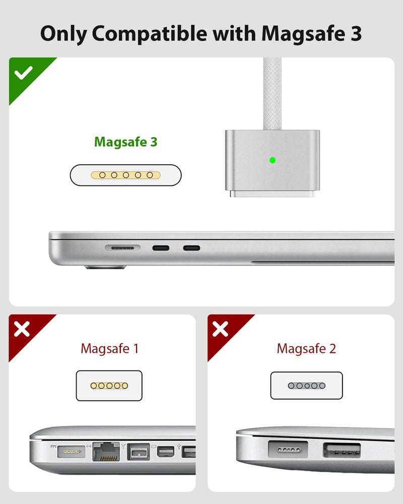 USB C to MagSafe 3 Cable, 2M/6.6FT