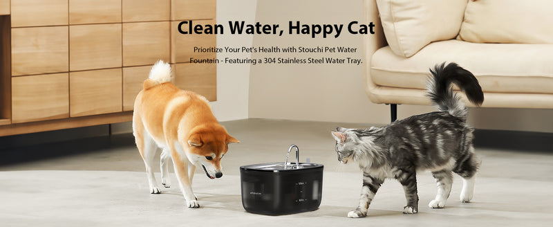 Cat Water Fountain 85oz/2.5L-Stainless Steel Faucet