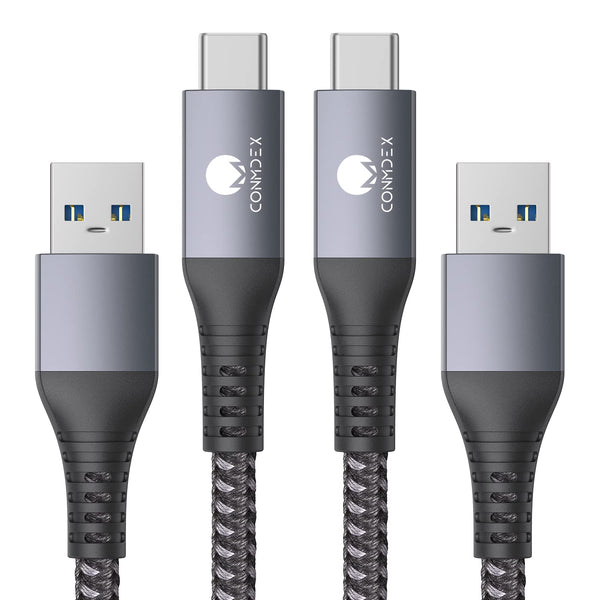 CONMDEX USB A to USB C Cable (Android Auto Cable)  2 Pack