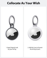 New AirTag Holder Key Ring with Soft TPU Case [4 Pack]