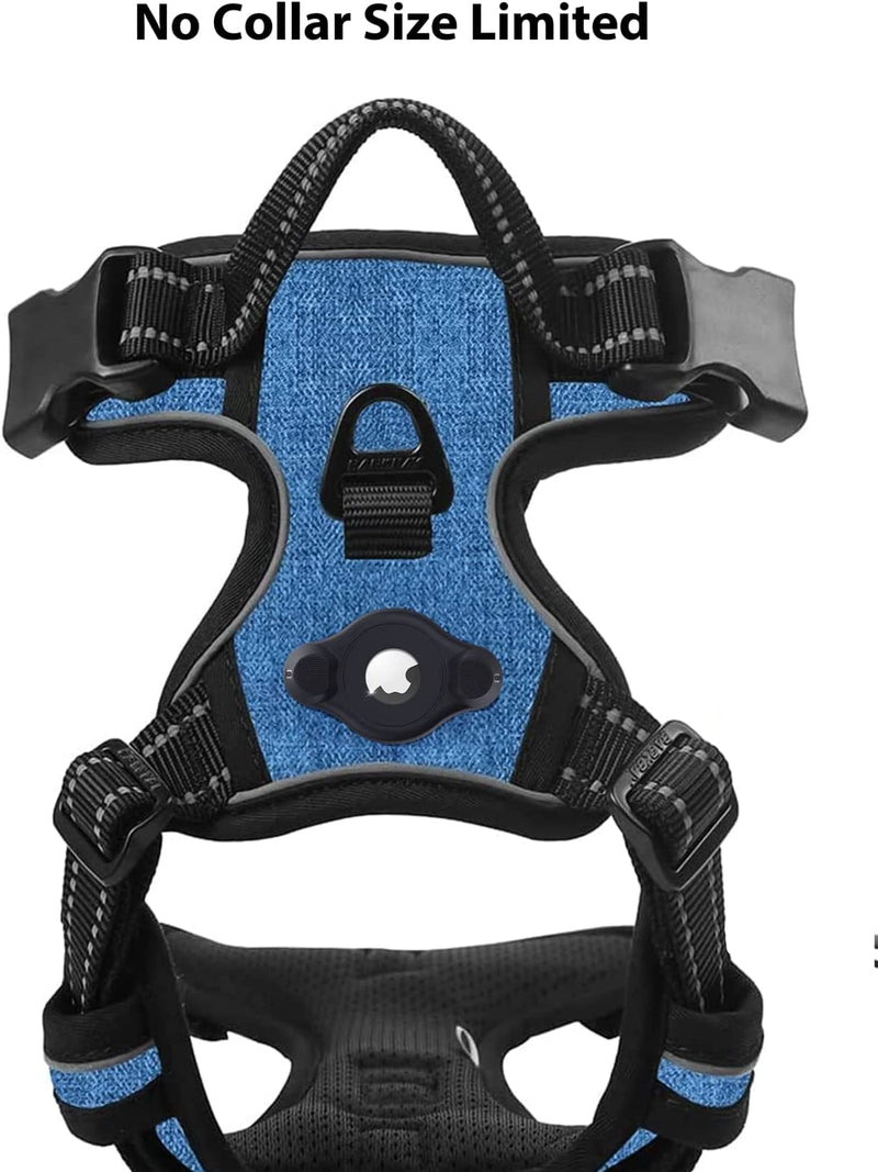 AirTag Holder Fit All Dog Collars Harness, with Pins Fixing Buckle for iPhone, AirTag Pet, Dog and Cat AirTag Mount
