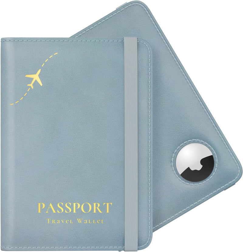 Leather AirTag Passport Holder