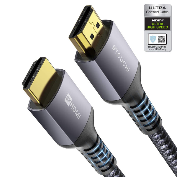 （Certified) HDMI 2.1 Cable for PlayStation 5 / PS5 Xbox Series X- 8K 60Hz 4K 144Hz 48Gbps HBR3 High Speed